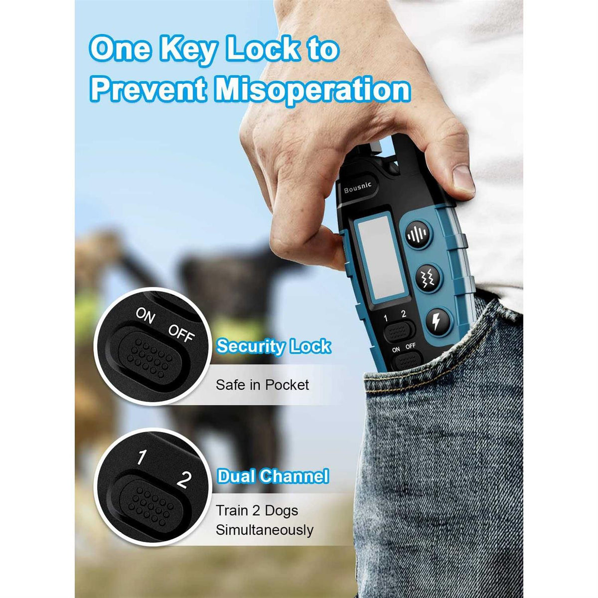 Waterproof Dog Training Collar with Rechargeable Remote Z716607