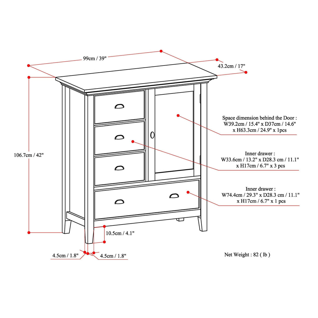 Solid Wood Storage Cabinet Q265