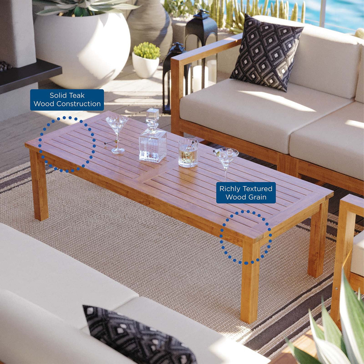 Teak Wood Outdoor Coffee Table E5765