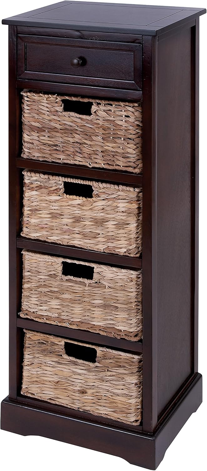 Mastercraft Cabinet with 4-Vertical Wicker Baskets Z819