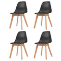 Black Plastic Dining Chairs 4 Pcs S884169