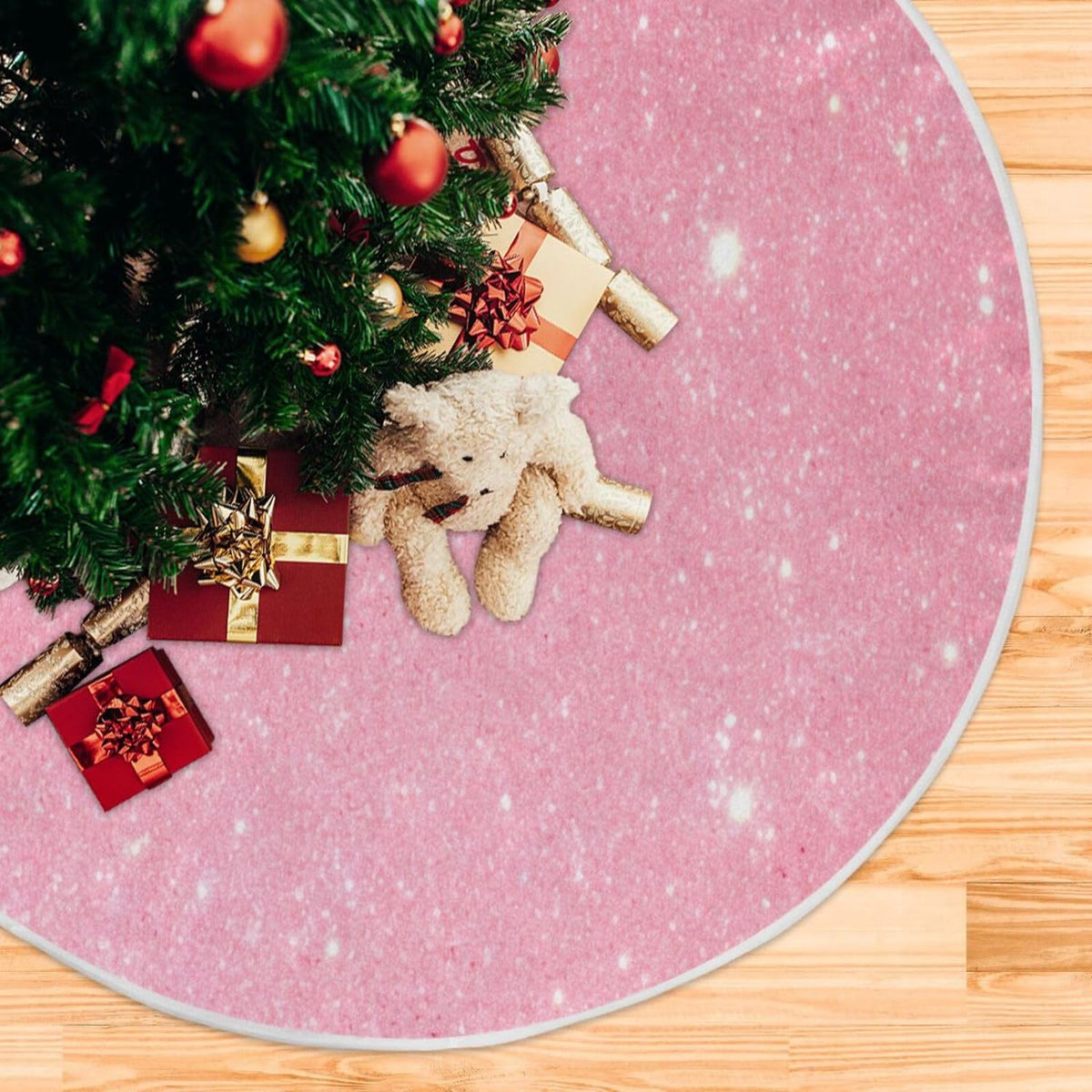 Blush Pink 35.4" Suede Christmas Tree Skirt L199