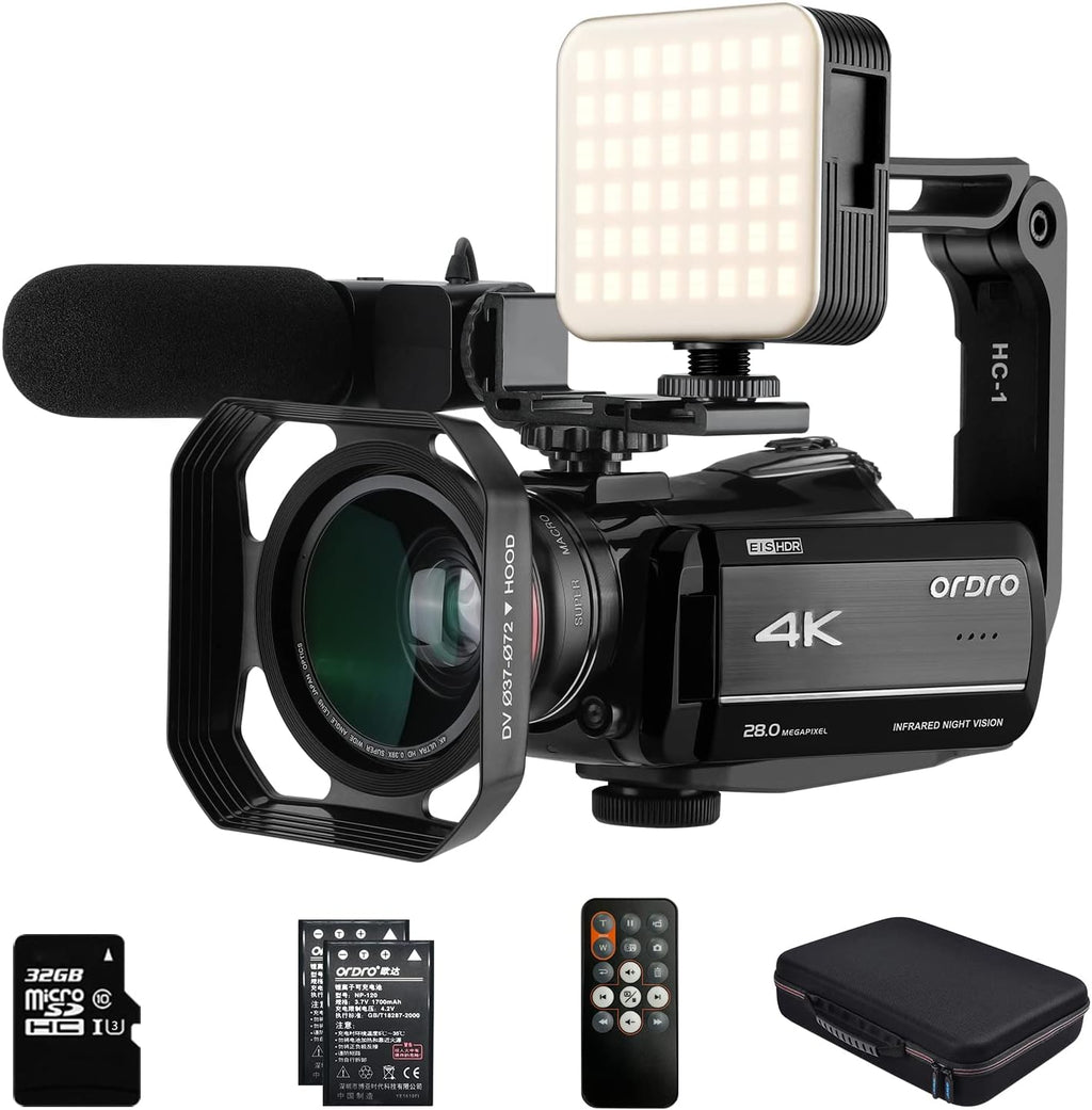 4K 1080P 60FPS 30X Zoom Infrared Night Vision Camcorder O21623
