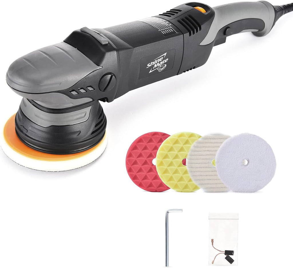 6 Inch Corded Dual Action Polisher with 4 Polish Pads I345347