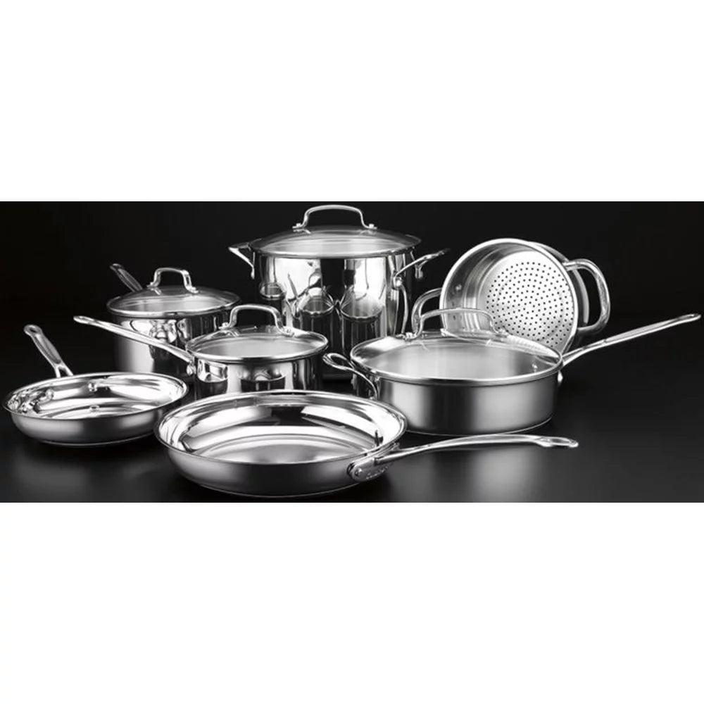 11-Piece Stainless Cookware Set with 12 Piece Cutlery Set S24269