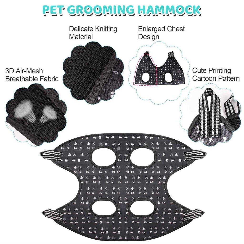 Pet Grooming Hammock Harness with Nail Clippers Trimmer Nail File K8525
