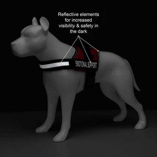 Emotional Support Dog Vest Harness with Reflective Straps and Matching Leash Set E4295