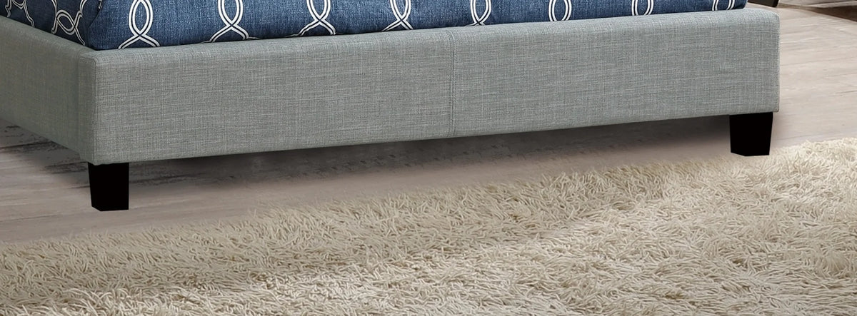Grey Polyfiber Eastern King Size Bed Y142