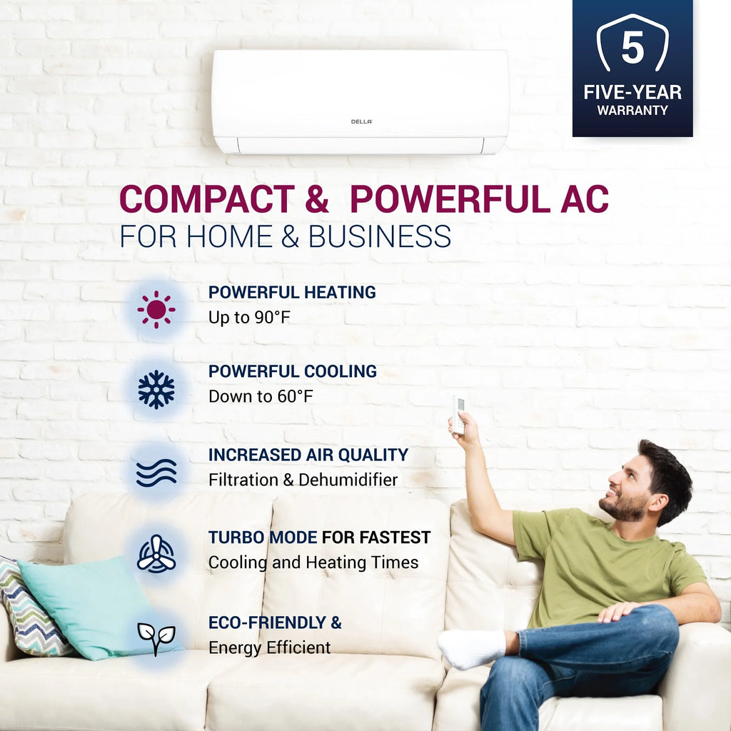 9000 BTU Wifi Enabled Mini Split Air Conditioner & Heater A74025