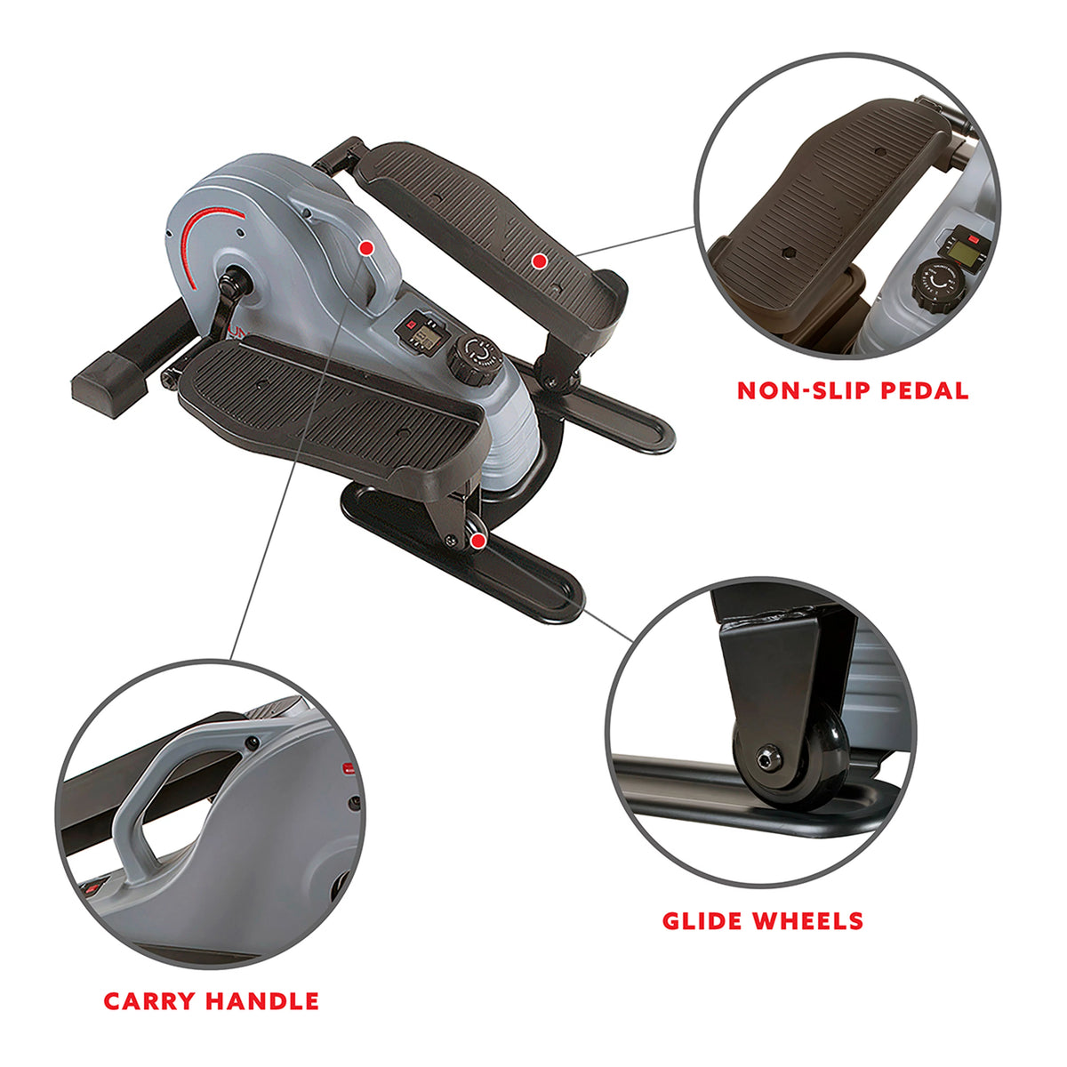 Compact Magnetic Standing Elliptical Machine with Handlebars K731