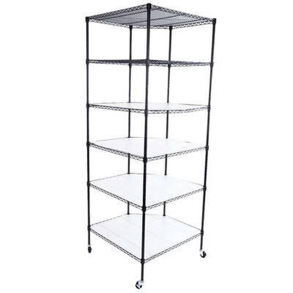 70.87" H Wire Shelving Rack Corner Unit Storage T16845