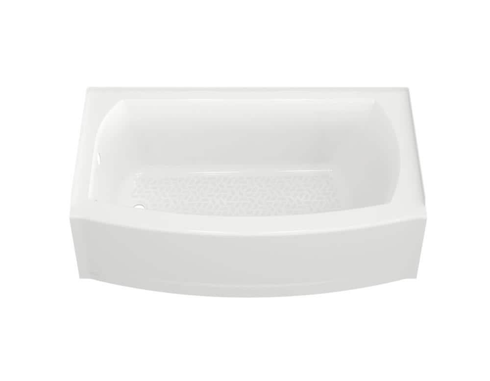 60-in W x 30-in L Arctic White Fiberglass Composite Rectangular Alcove Soaking Bath T69875