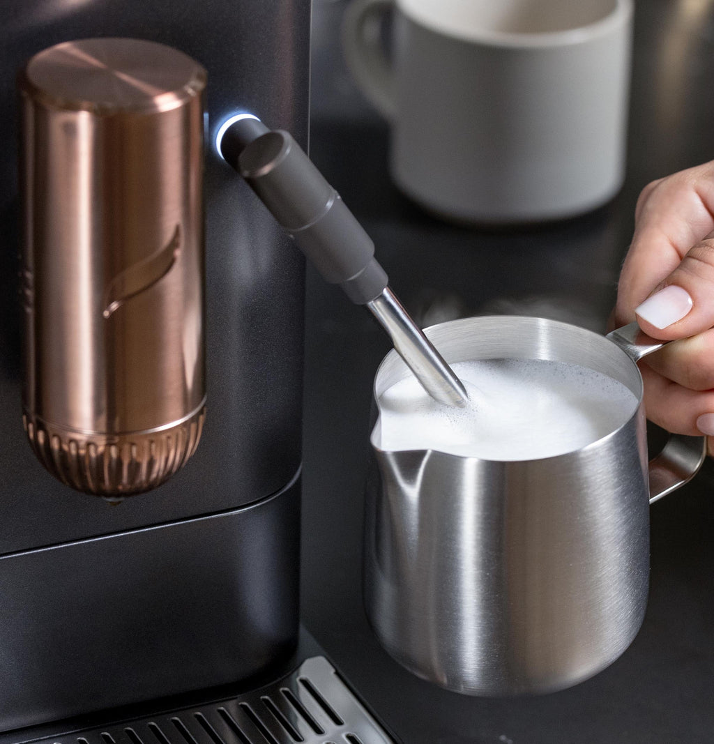 Automatic Espresso Machine with Milk Frother and Bean Grinder, Matte Black, 1.2 Liter T271