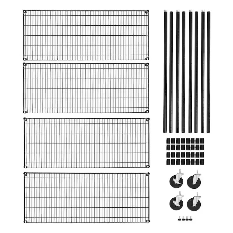 Black 5-Tier Steel Wire Shelving Z269189