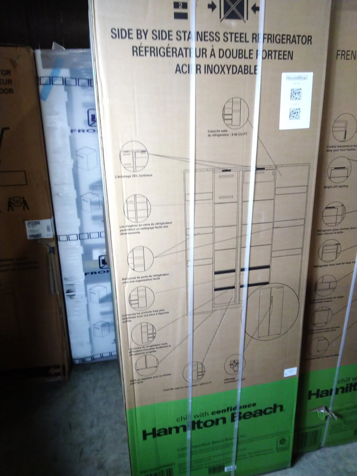 33 In. 15.6 Cu. Ft. Side By Side Refrigerator N925