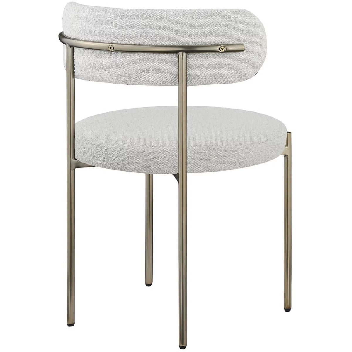 Cream Boucle Fabric Dining Chair X4589