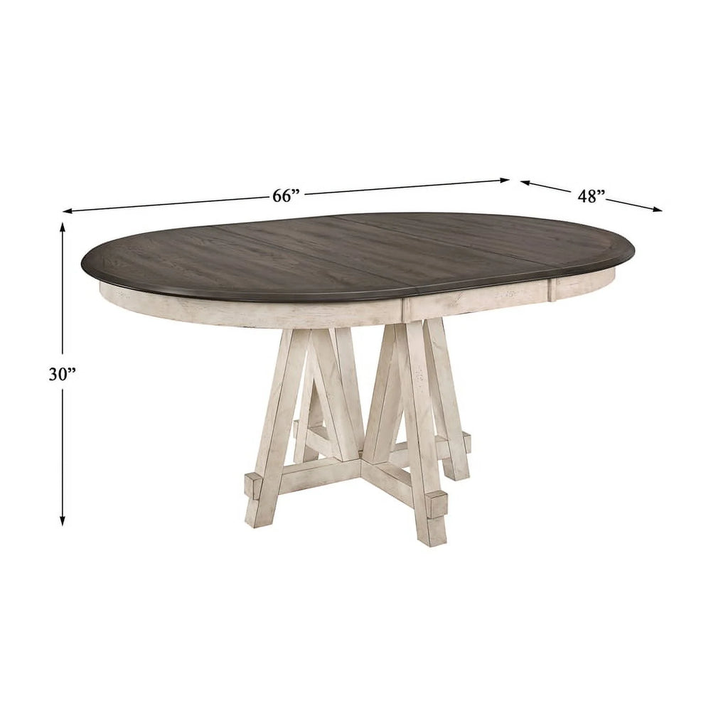 66" Round Farmhouse Wood Dining Table O678
