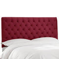 California King Velvet Tufted Upholstered Panel Headboard H505