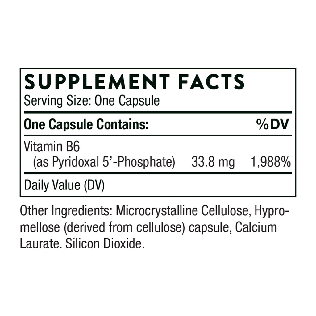 Pyridoxal 5'-Phosphate 180 vegcaps H536606