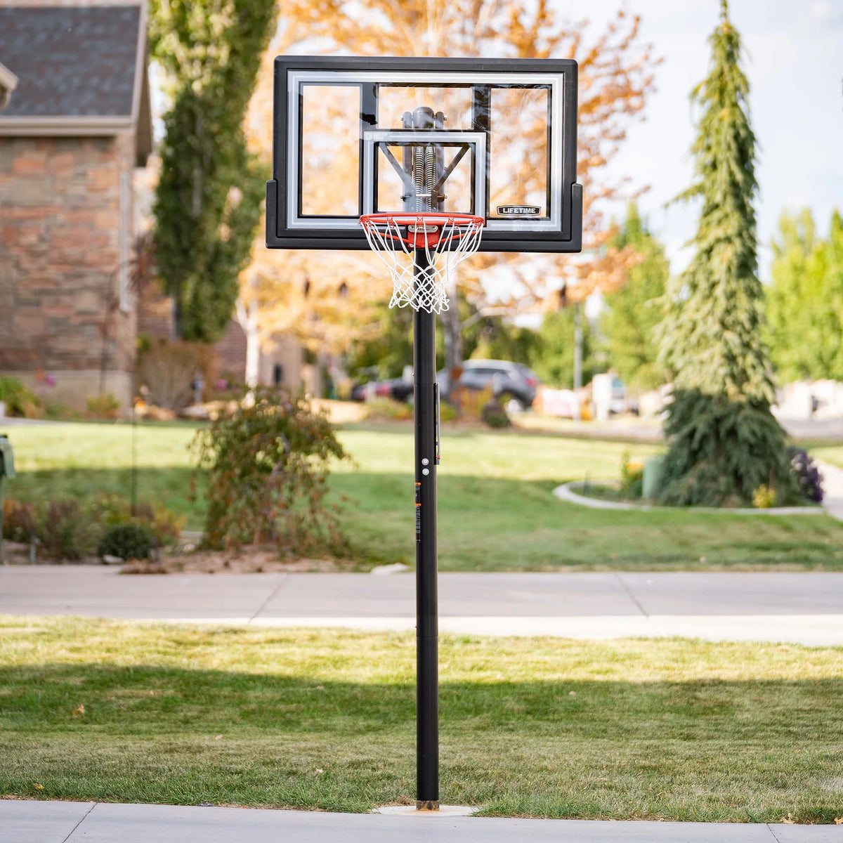 Adjustable Inground Basketball Hoop 50 inch Polycarbonate U659103