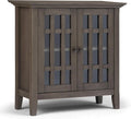 32 inch Wide Low Storage Media Cabinet with 2 Tempered Glass Doors J6797