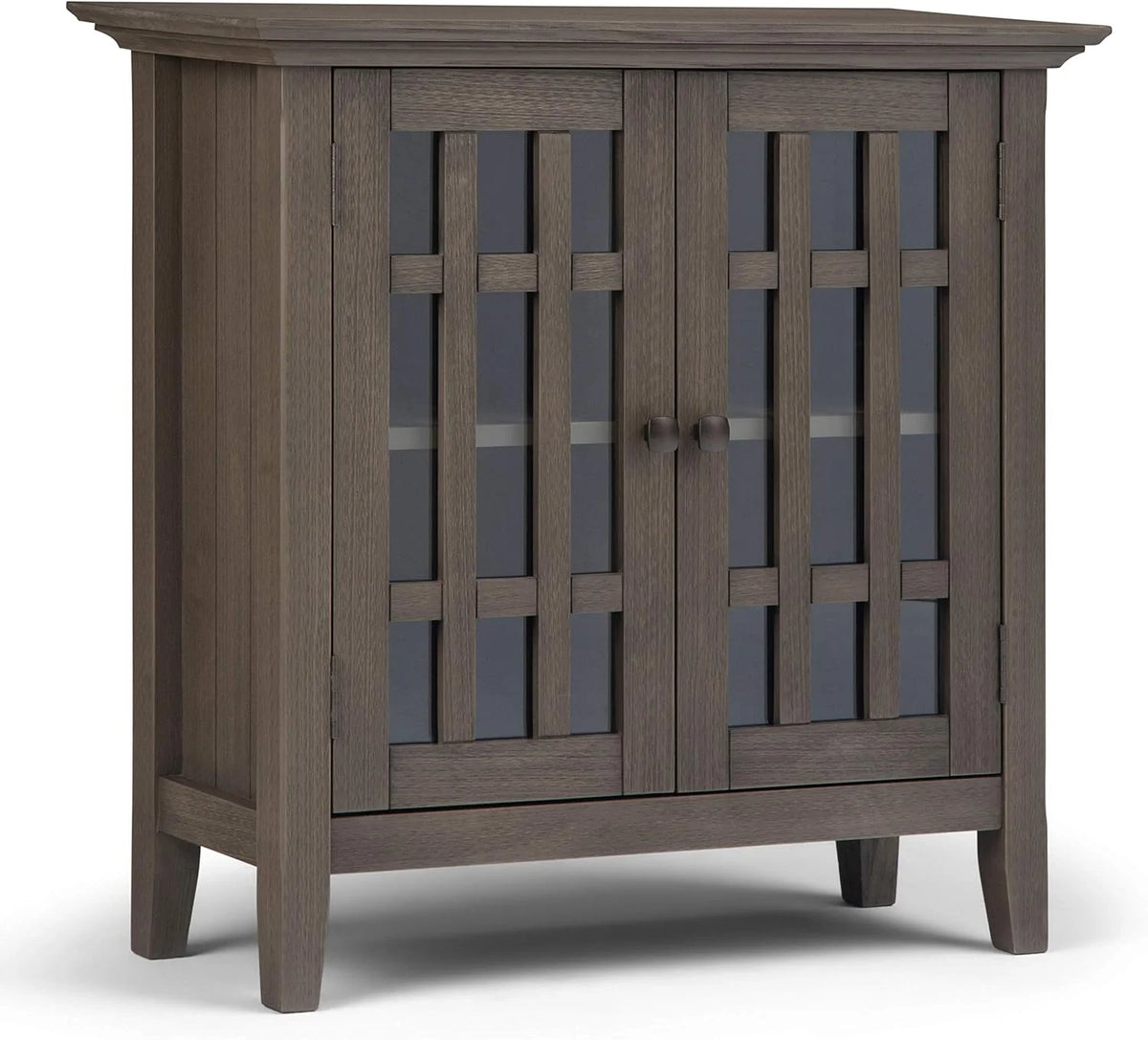 32 inch Wide Low Storage Media Cabinet with 2 Tempered Glass Doors J6797
