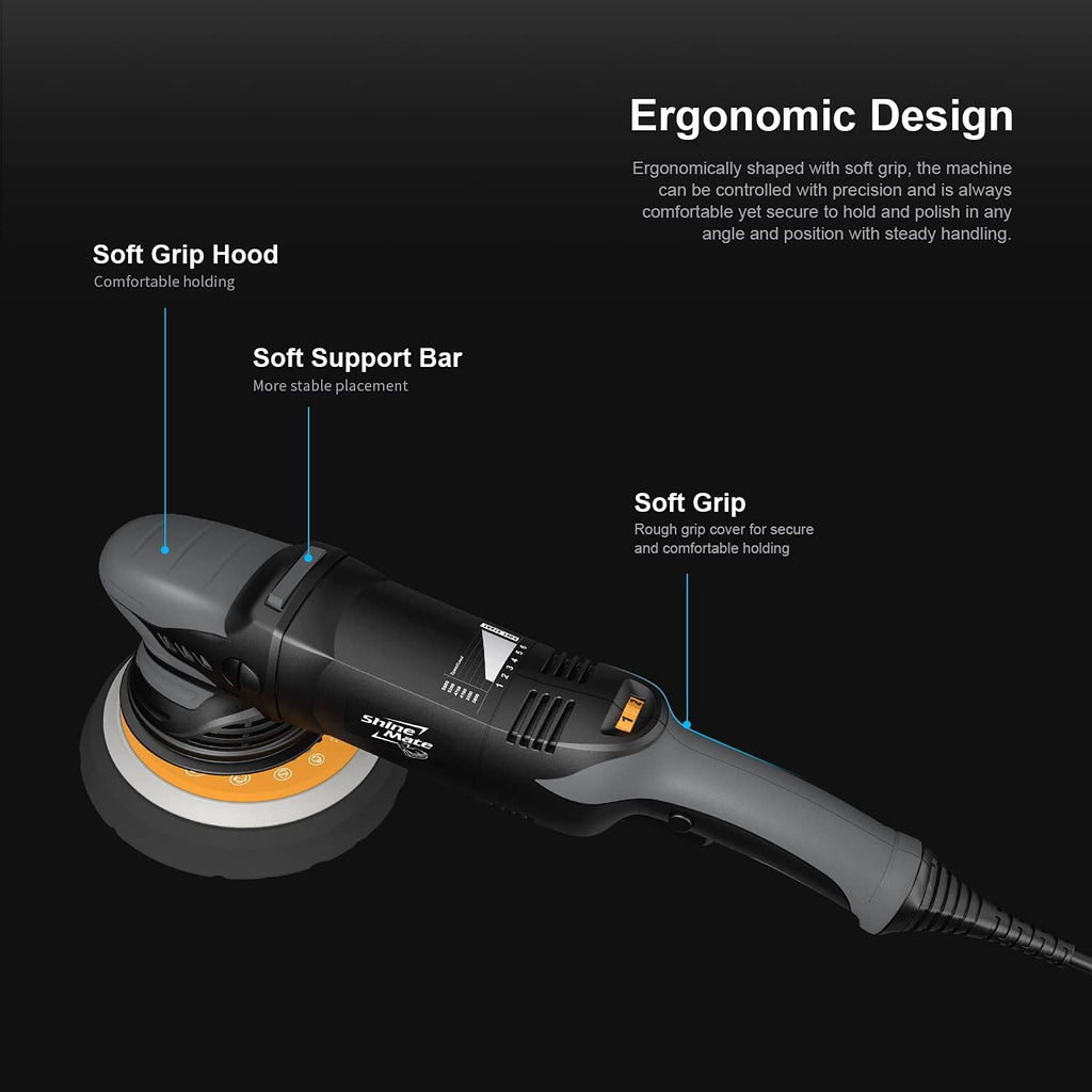 6 Inch Corded Dual Action Polisher with 4 Polish Pads I345347