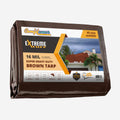 16 MIL Heavy Duty Waterproof Tarp Cover 18' X 24' Brown W709