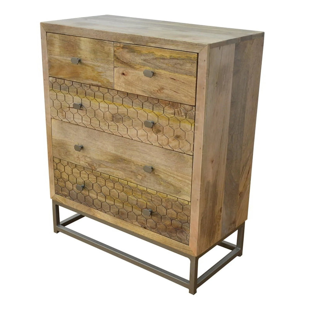 5 Drawer Solid Wood Dresser A6170