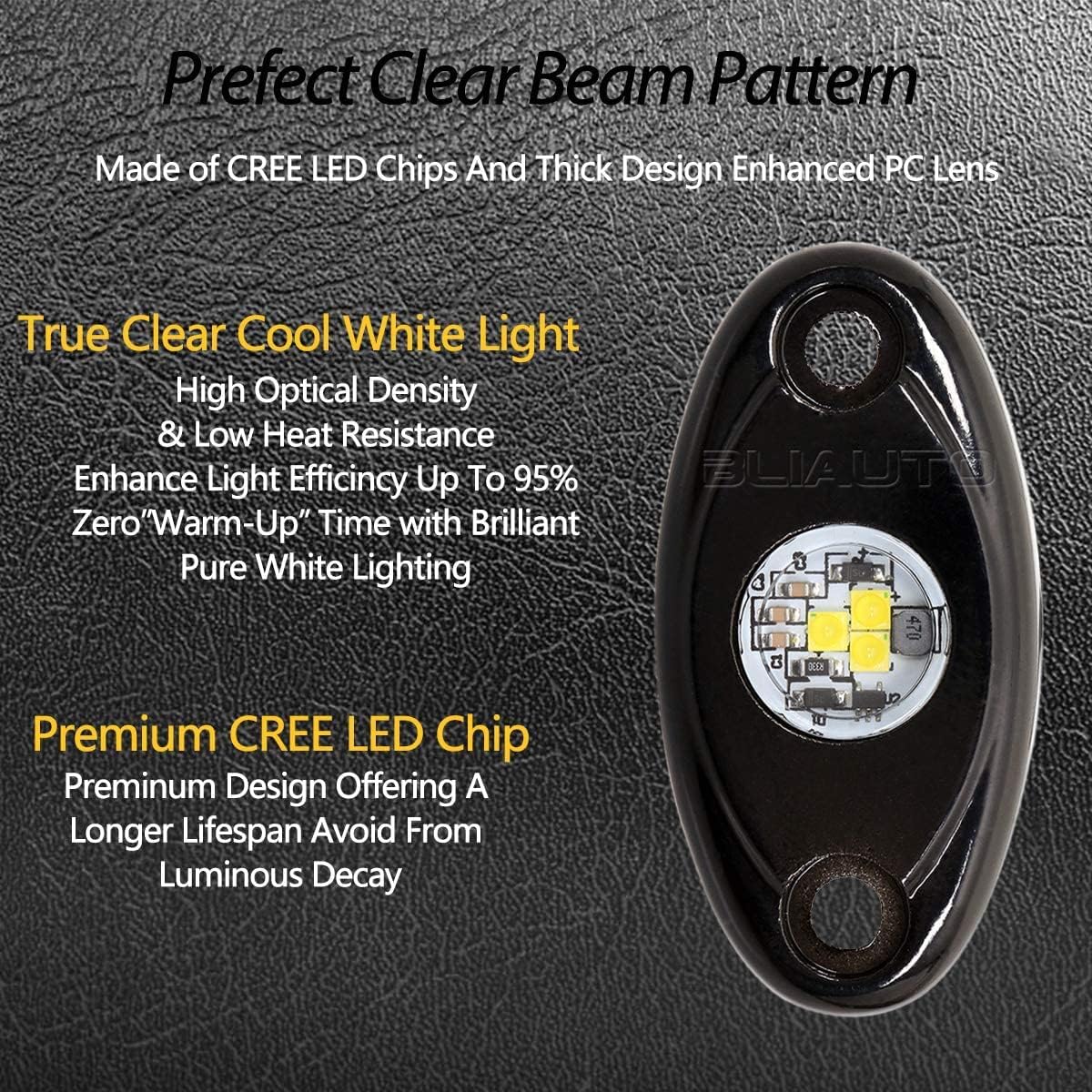 White LED Rock Lights 12 Pods L2069