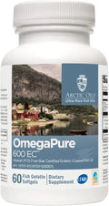 Enteric-Coated Fish Oil DHA EPA Omega-3 Supplement 60 Softgels G269596