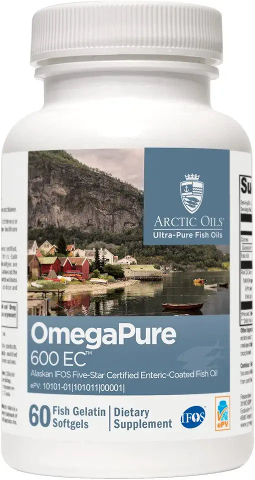 Enteric-Coated Fish Oil DHA EPA Omega-3 Supplement 60 Softgels G269596