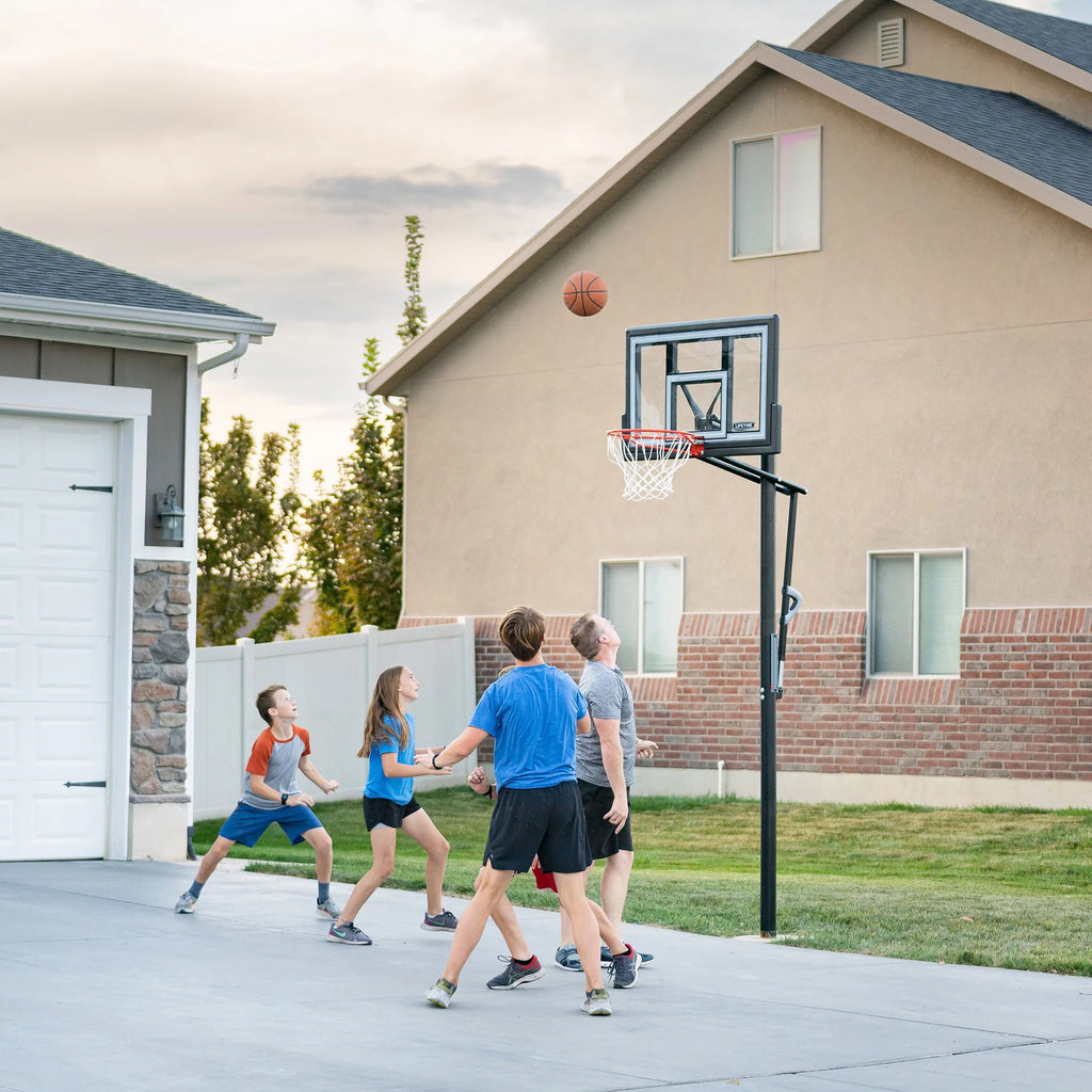 Adjustable Inground Basketball Hoop 50 inch Polycarbonate U659103