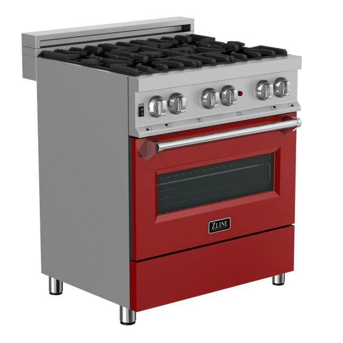 30 in. Dual Fuel Range with Red Matte Door S926