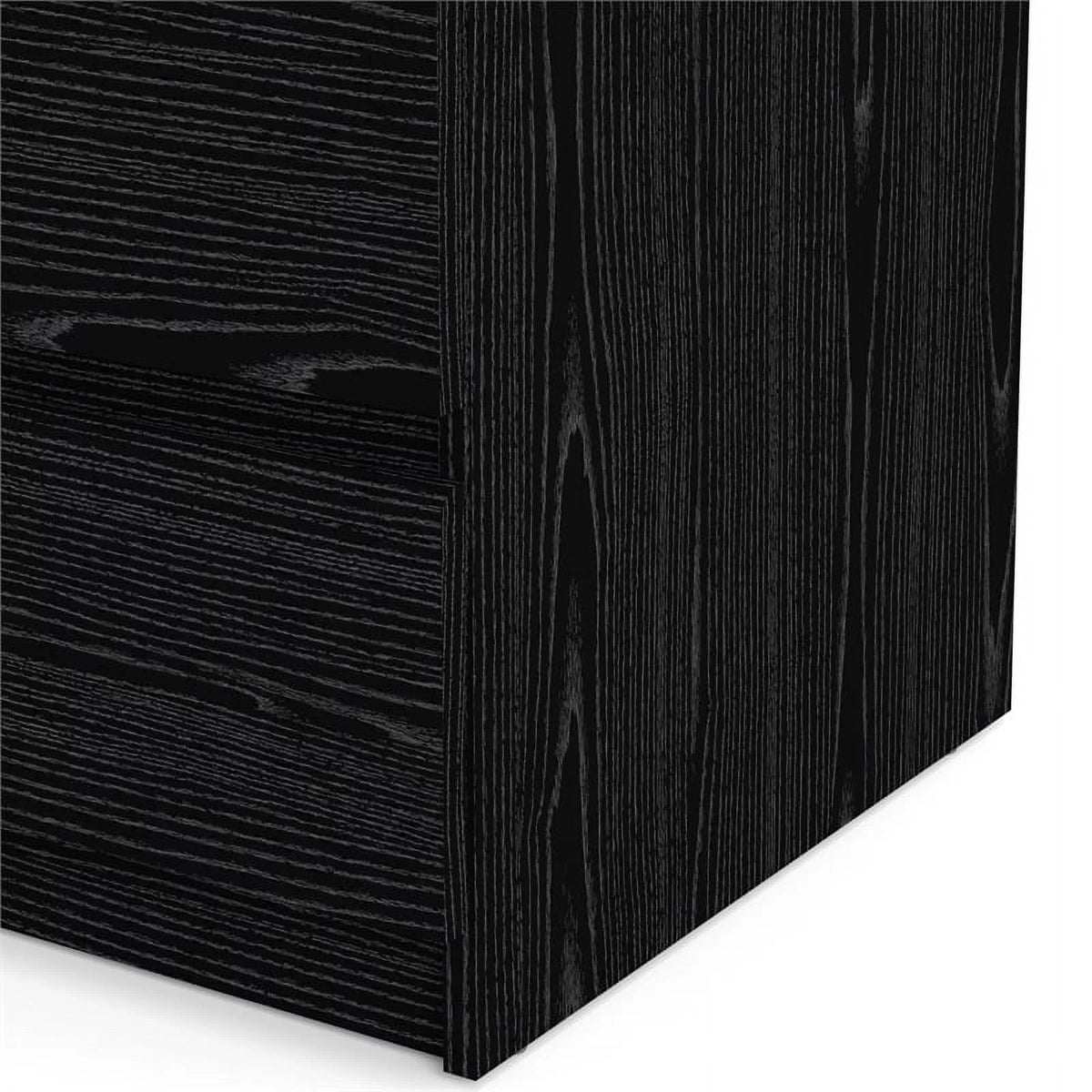 2 Piece Dresser and Chest Set Black Woodgrain V873792