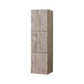 18 Wide by 59 High Linen Side Cabinet With Three Doors in Nature Wood Finish Y1412