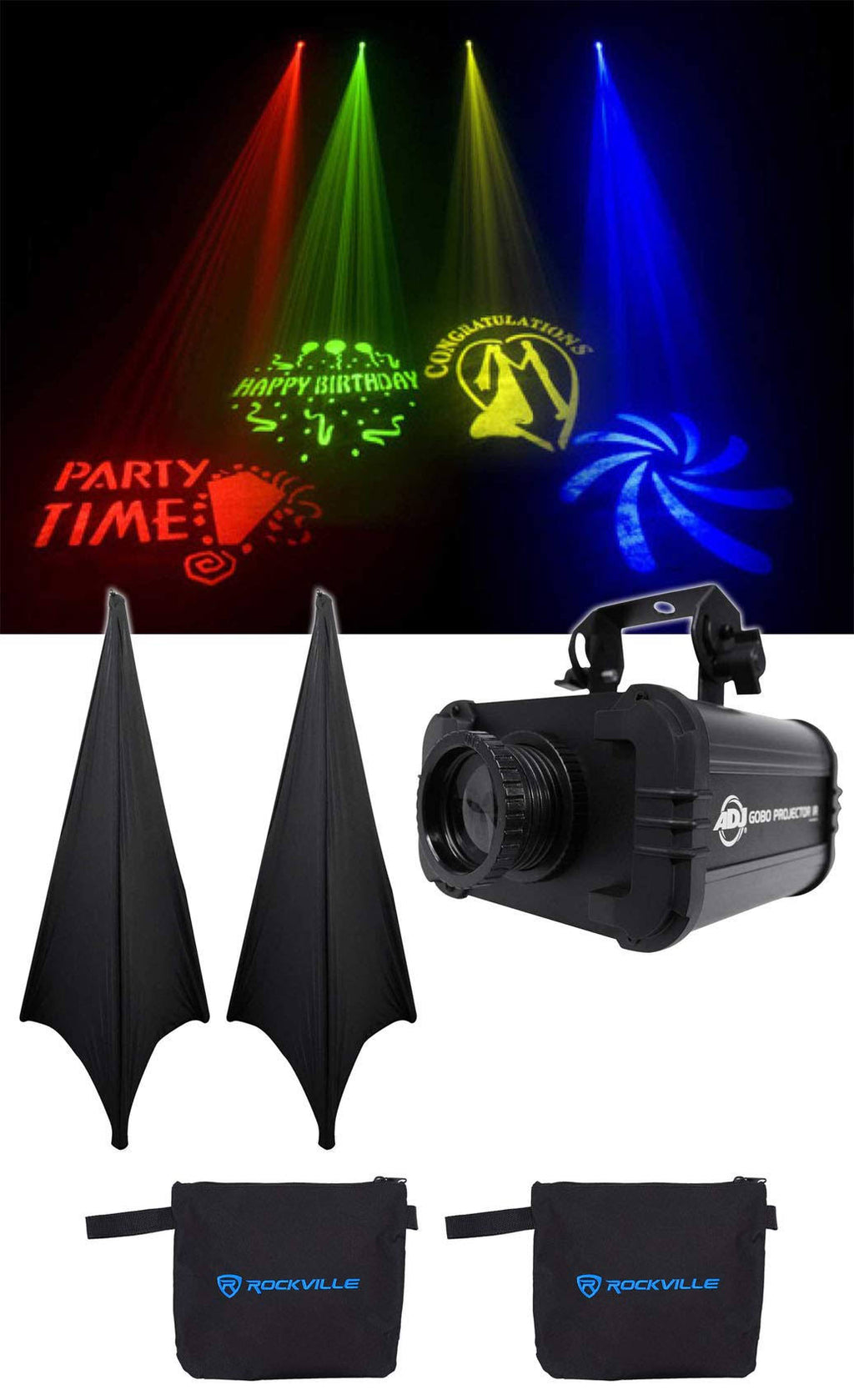 LED Gobo Projector Light with 4 Colors 4 Patterns U8781