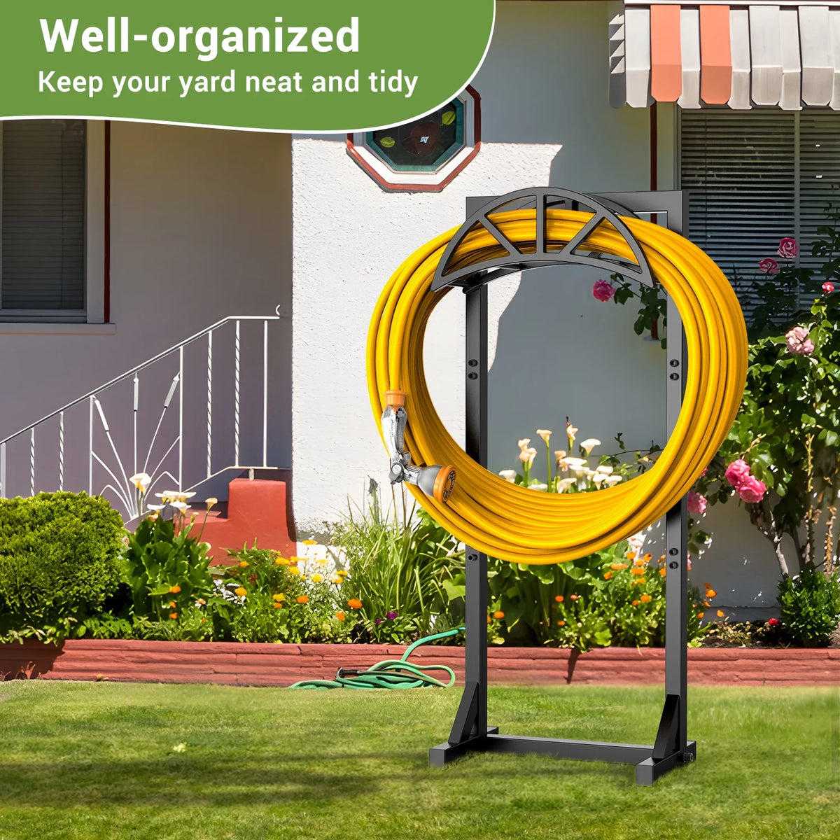 Freestanding Heavy Duty Metal Hose Holder Y7630