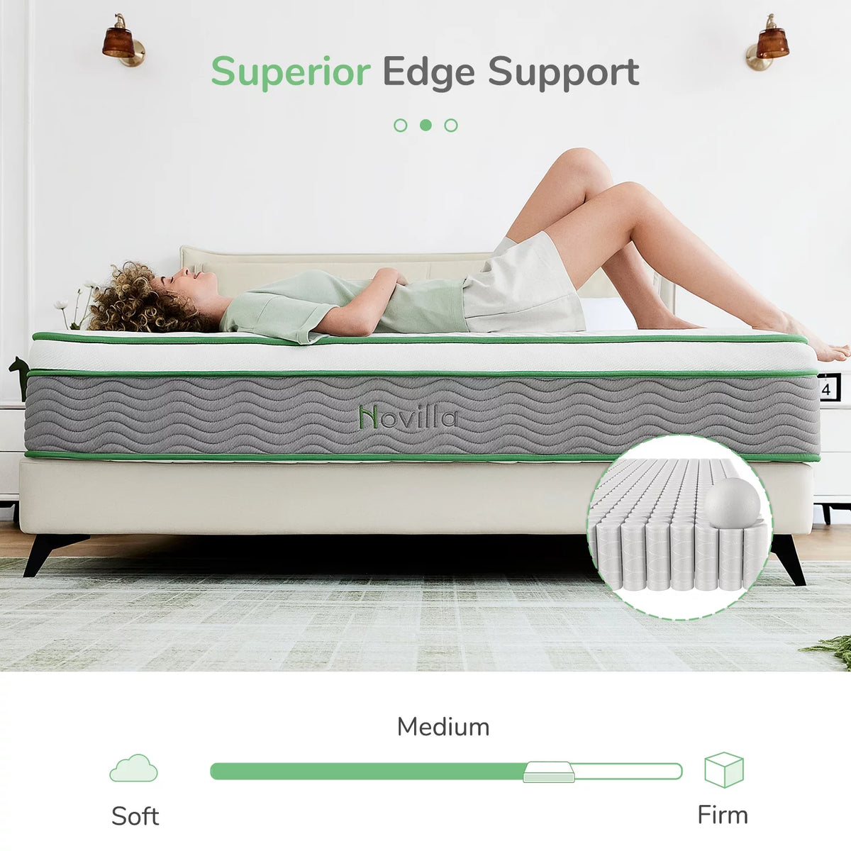 Queen Size Memory Foam Hybrid Mattress V37908