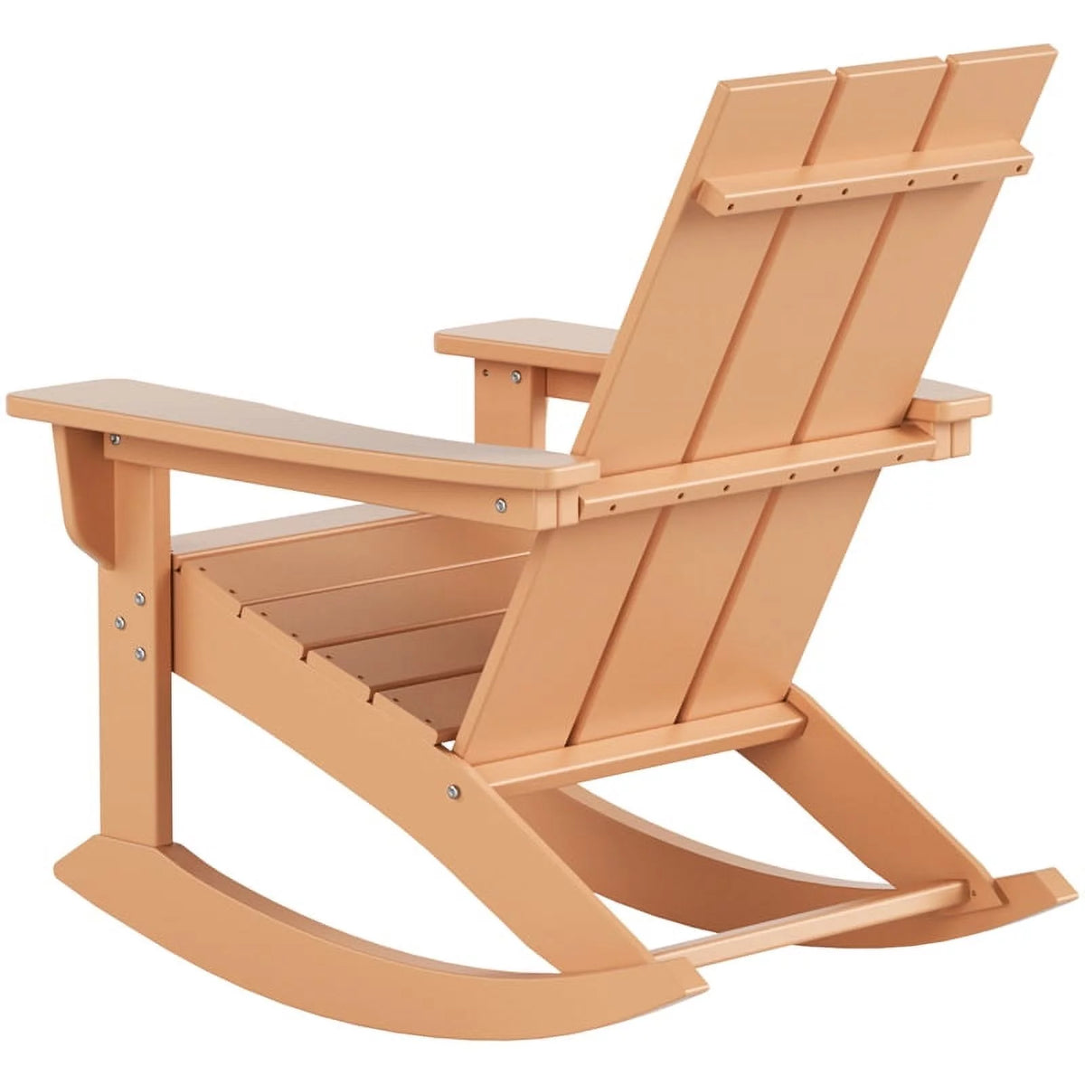 Teak Plastic Outdoor Rocking Chairs Set of 4 B718