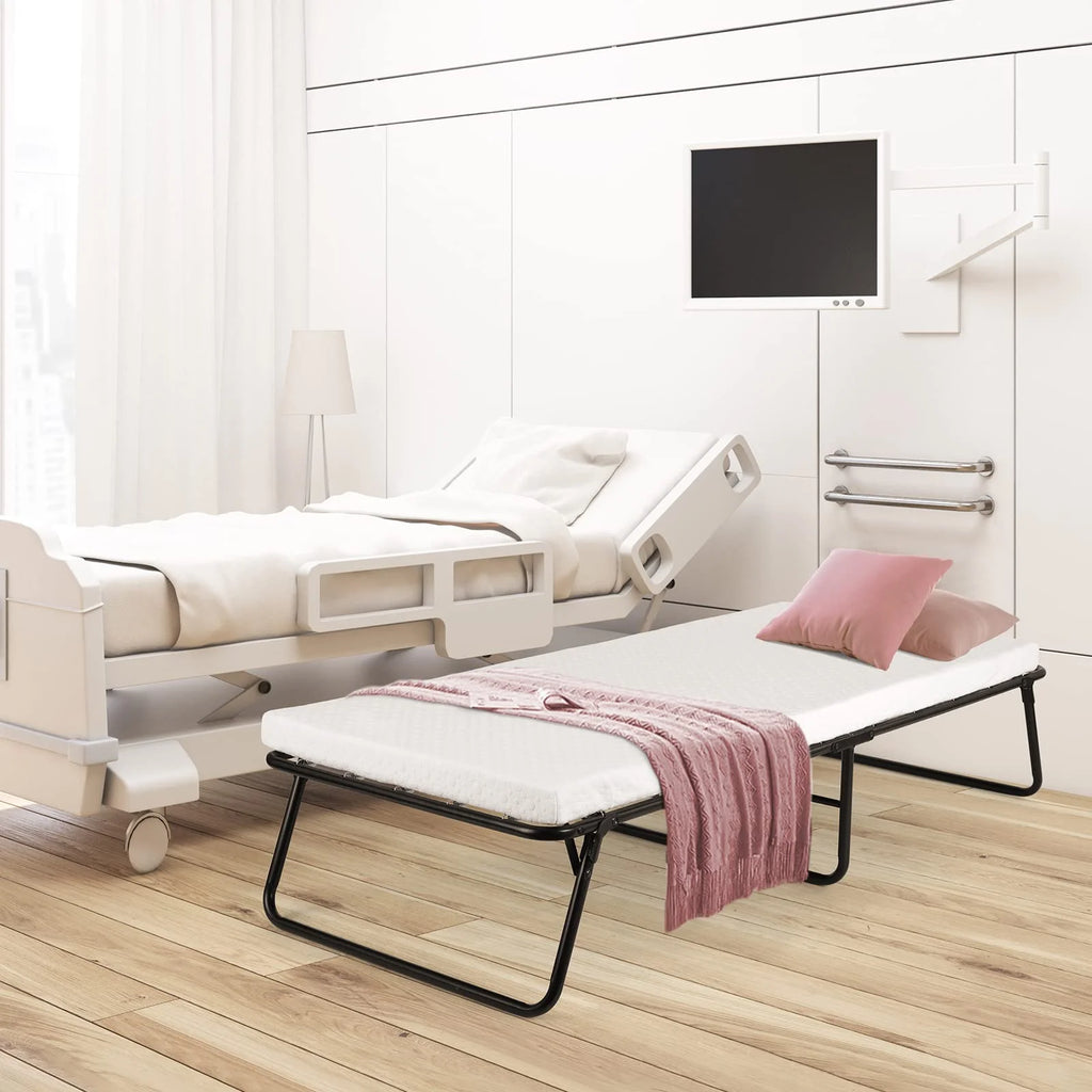 Folding Bed with Memory Foam Mattress E21455