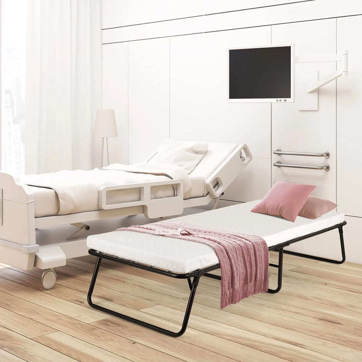 Folding Bed with Memory Foam Mattress E21455