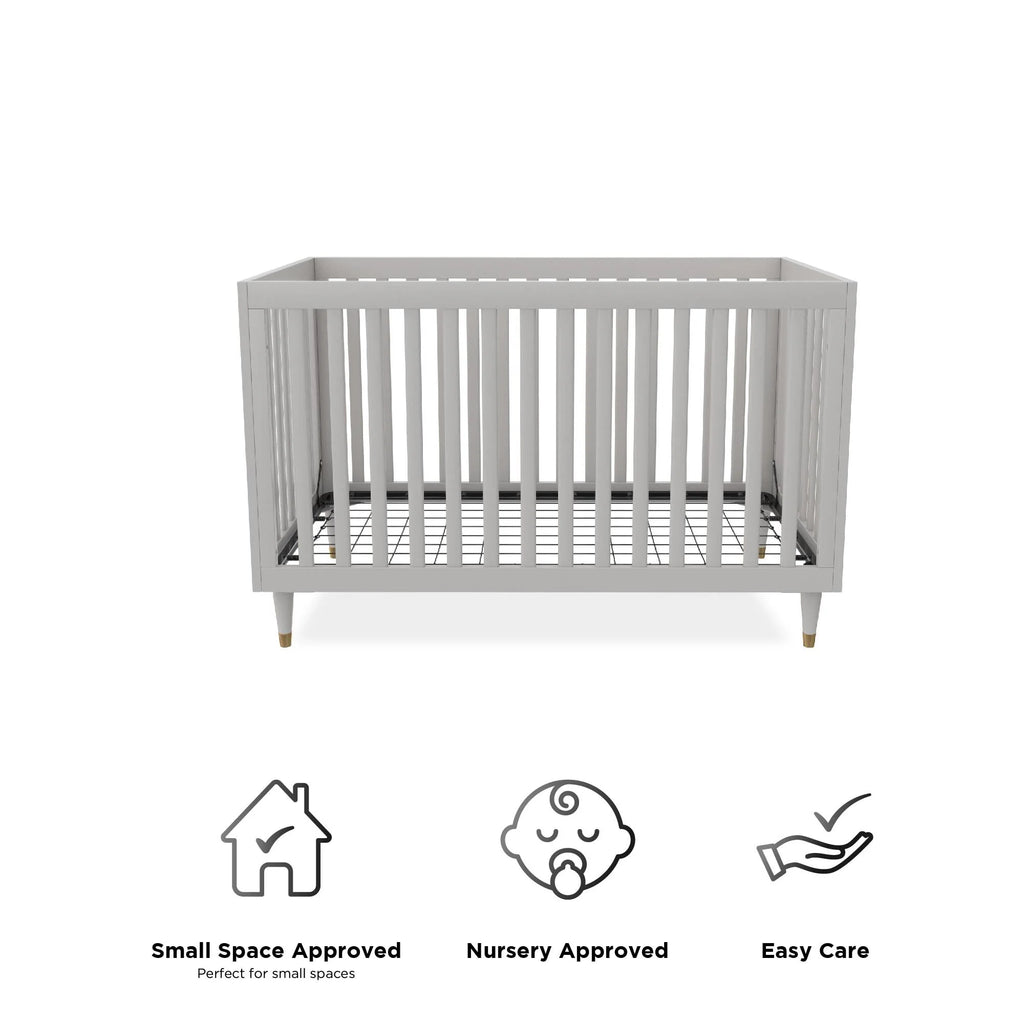 Gray 3 in 1 Crib with Metal Legs C769074