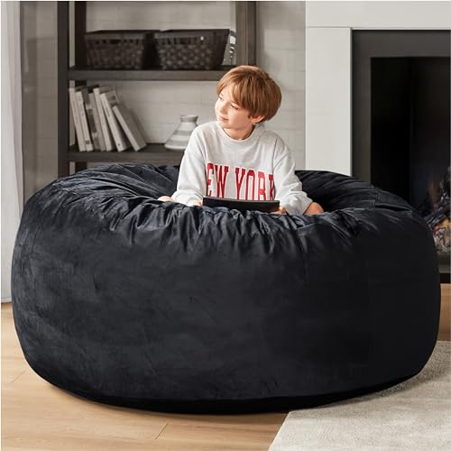 Charcoal Grey 4 FT Machine Washable Mink Bean Bag Chair T282270
