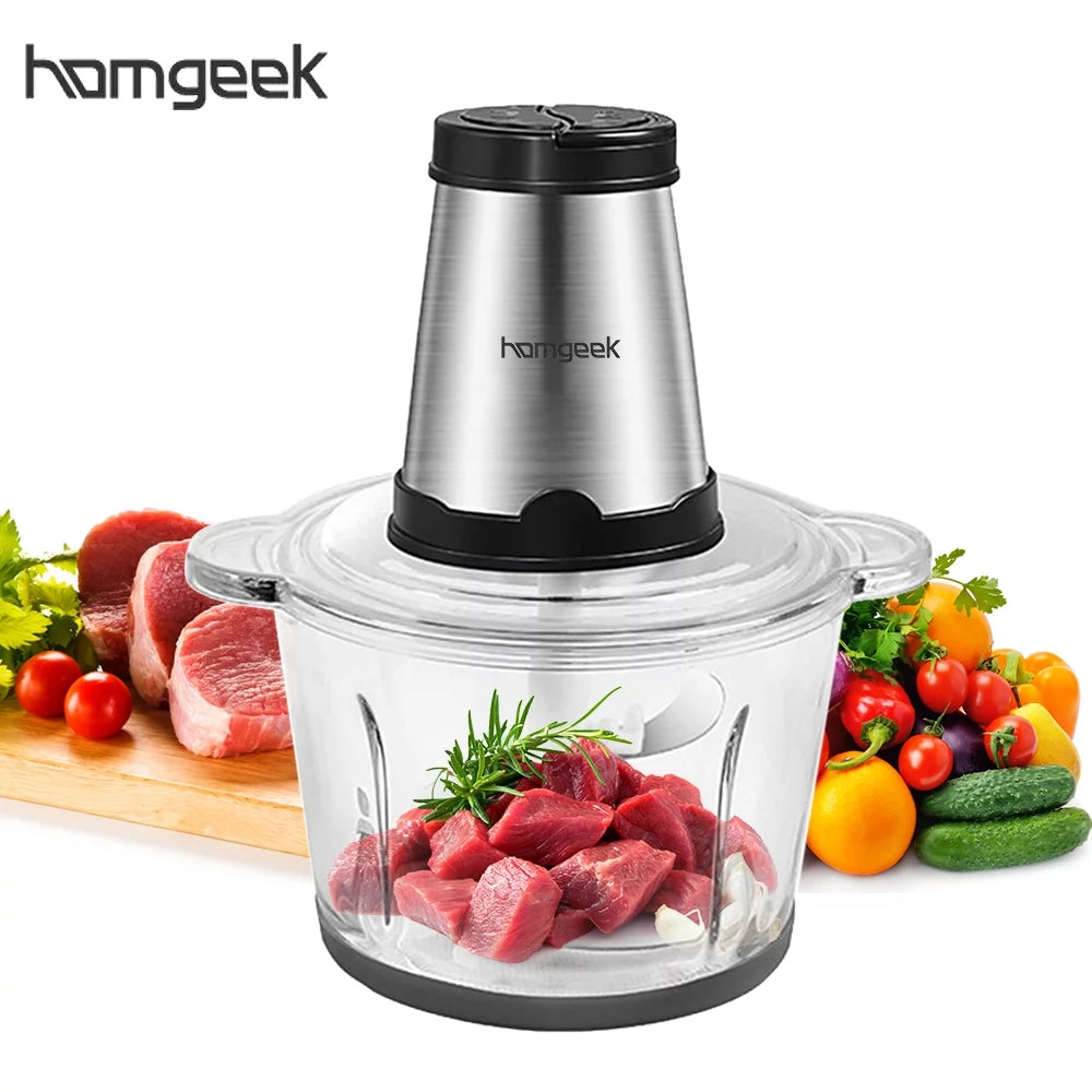 Electric Food Grinder 8cup Stainless Steel 2 Gears 250W U287281