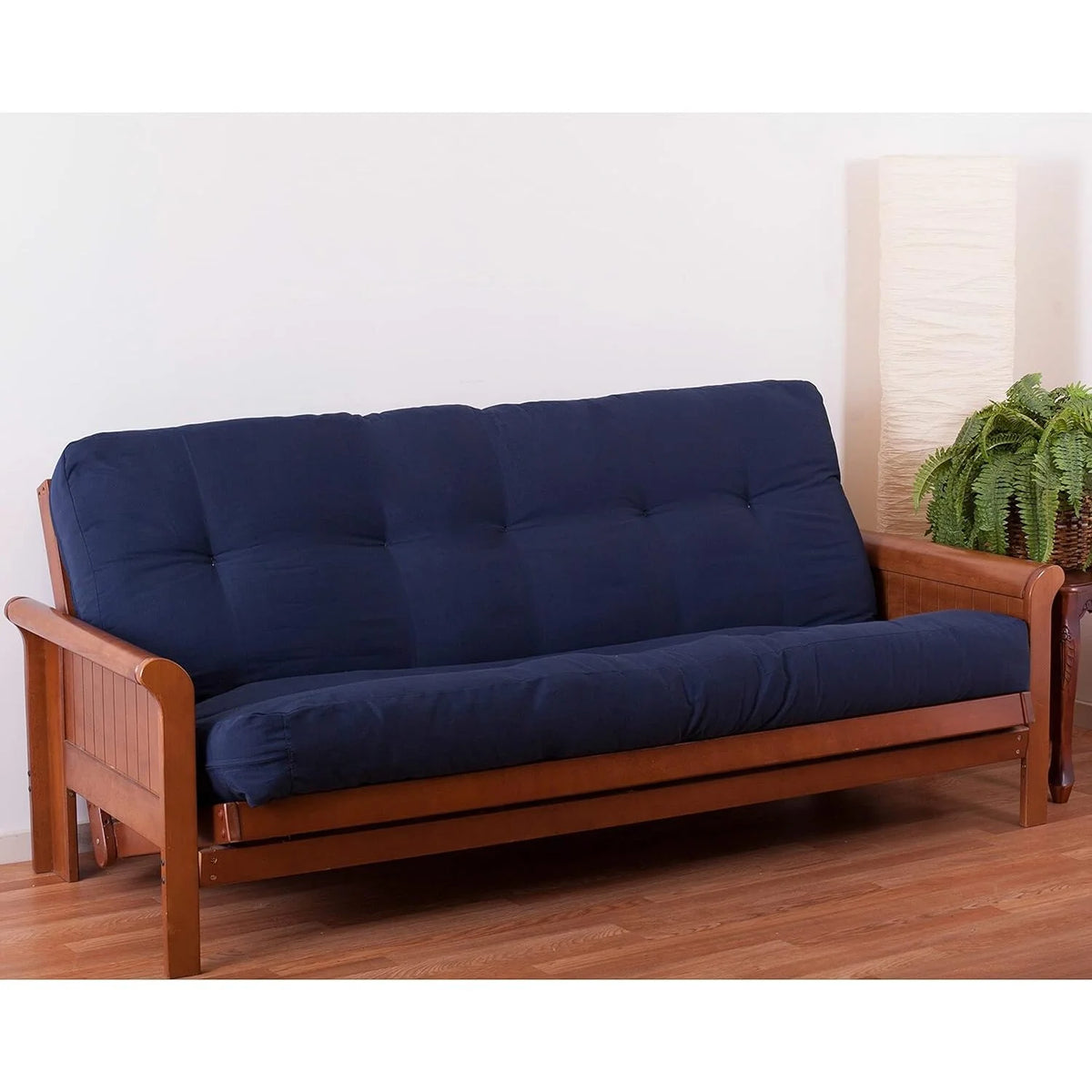Black Full Size Twill Futon Mattress S65887