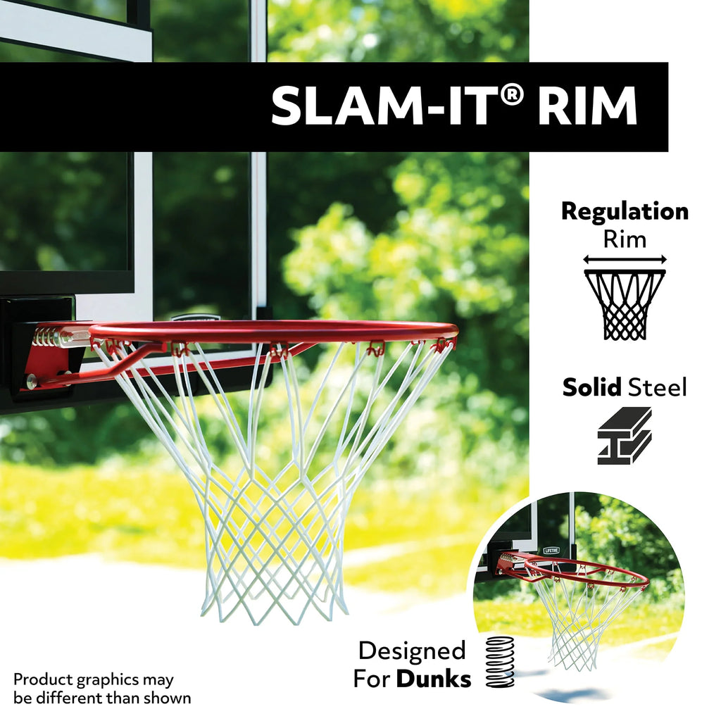 Adjustable Inground Basketball Hoop 50 inch Polycarbonate U659103