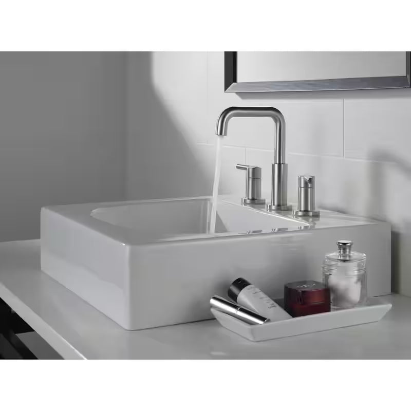 8 in. Widespread 2-Handle Bathroom Faucet in Stainless H270