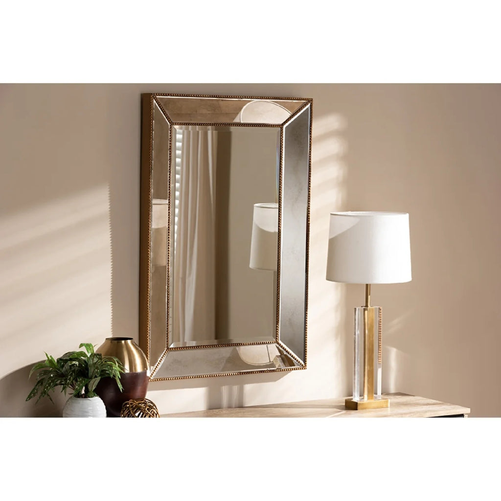 Antique Gold Rectangular Accent Wall Mirror D967845
