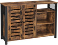 Rustic Brown Storage Cabinet with Adjustable Shelves U8844